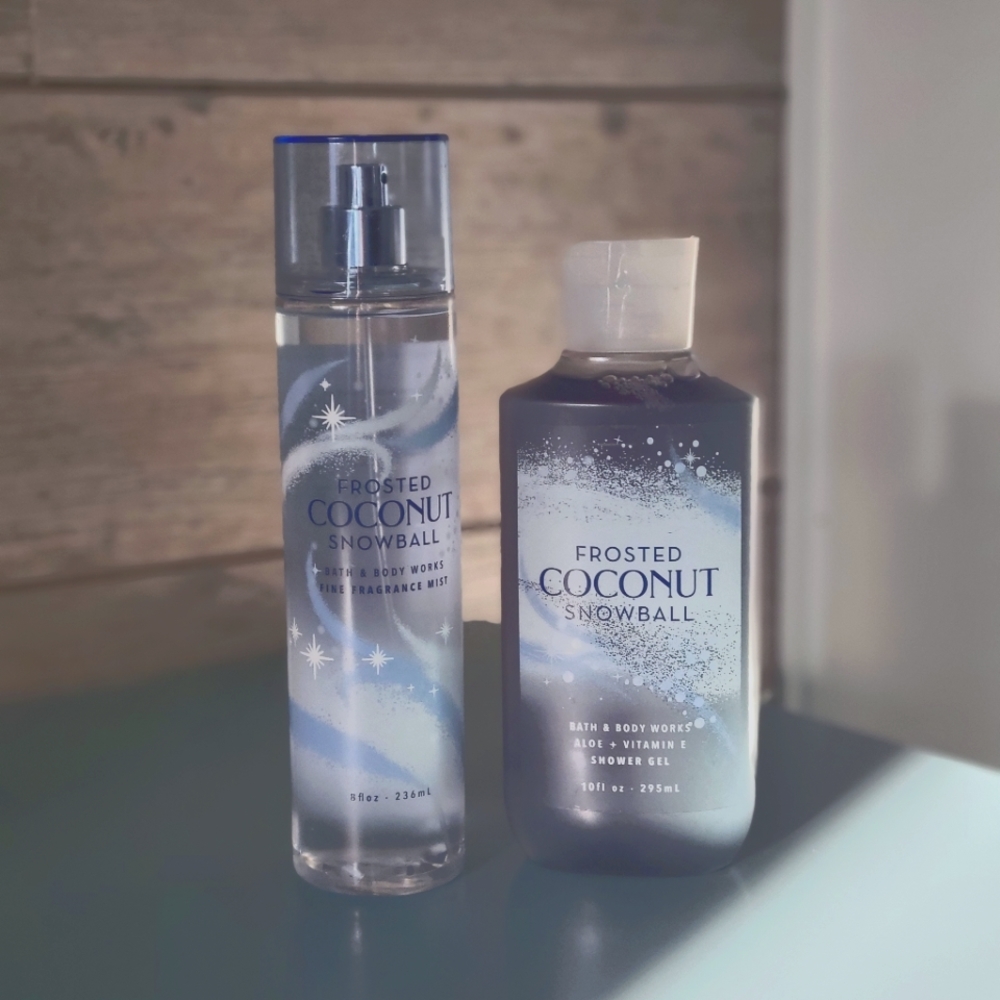 Frosted Coconut Snowball spray and shower gel